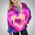 thumbnail image 2 of Favoffer Unisex Kids' Tie-Dye Graphic Hooded Sweatshirt Boys Girls Pullover Tops Kids Toddler T-Shirt Casual Tee for Party Play Toddler to Teen 2-14Y, 2 of 6