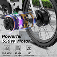 thumbnail image 3 of Ancheer 24" Folding Electric Tricycle,Peak 500W 3-Wheel Electric Bike For Adults,48V/499Wh Removable Battery UL2849 Certified,15.5Mph Step-Thru E-trike,Cargo Motorized Tricycle, 3 of 13