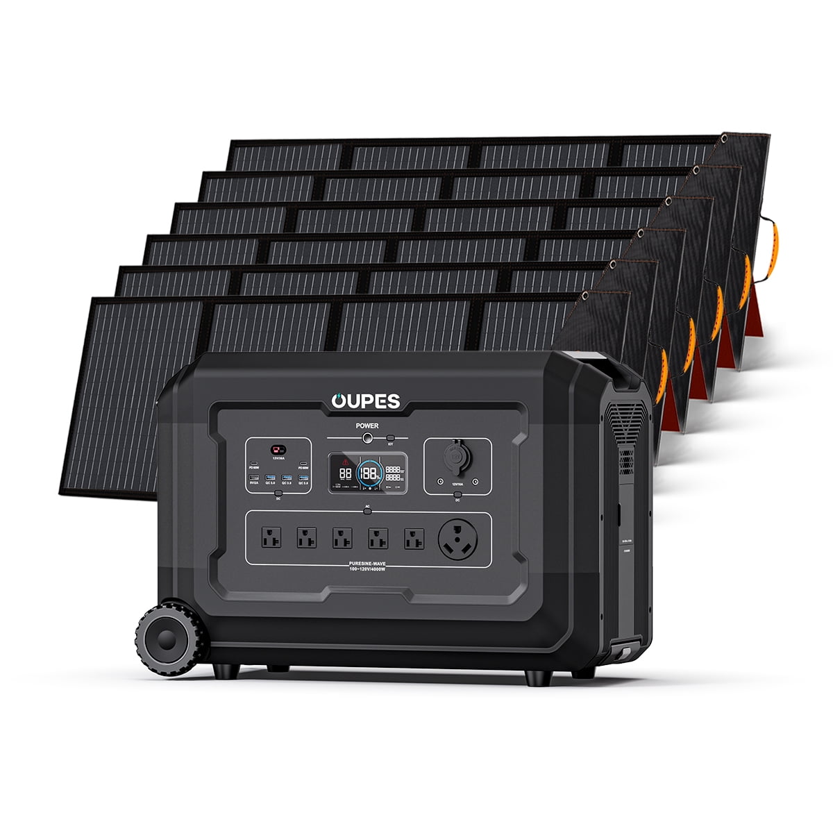 OUPES Mega5 Portable Power Station 4000W, 5040Wh Solar Generator with