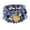 Blue Purple, variant on Stackable Crystal Beaded Bracelets for Women Boho Multi Layer Stretch Bracelets Natural Stone Bead Bracelet with Love Charm Jewelry for Women - Blue 6.29Inch