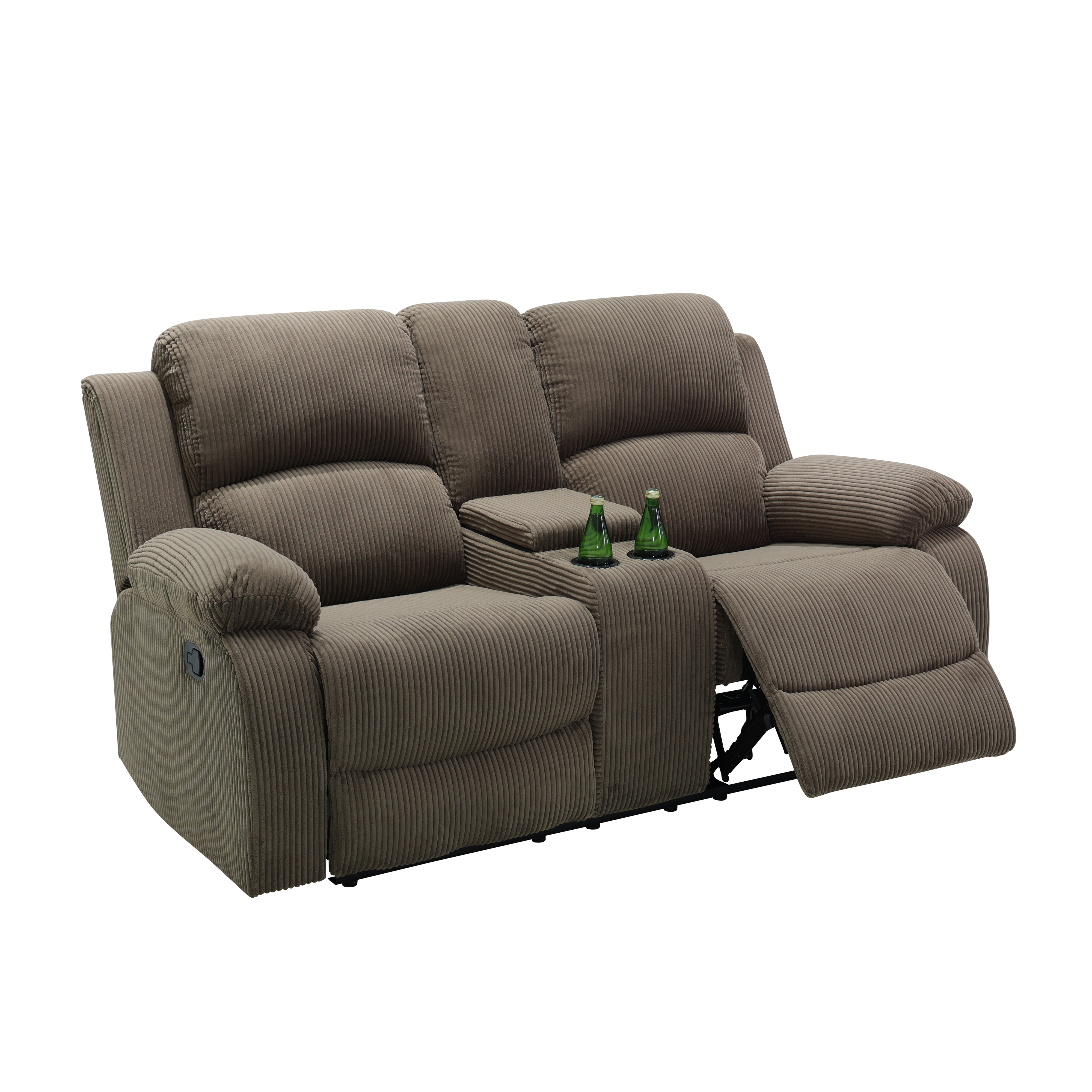 MAYEERTY 2-Seater Recliner Loveseat Sofa, Thick Stuffed Fabric with Storage for Couple Leisure Spaces Living Room