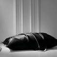 thumbnail image 4 of Cloud Fino Silk Satin Sheet Set- 6 Piece Sheet Set- Queen Size Sheet Set- Rich Quality 20" Deep Pocket Sheets- Luxury Hotel Bed Sheets- Black, 4 of 6