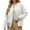 A White, variant on Womens Jackets Spring Button Up Bomber Jackets Cute Dressy Casual Jacquard Coats Lightweight Relaxed Fit White L