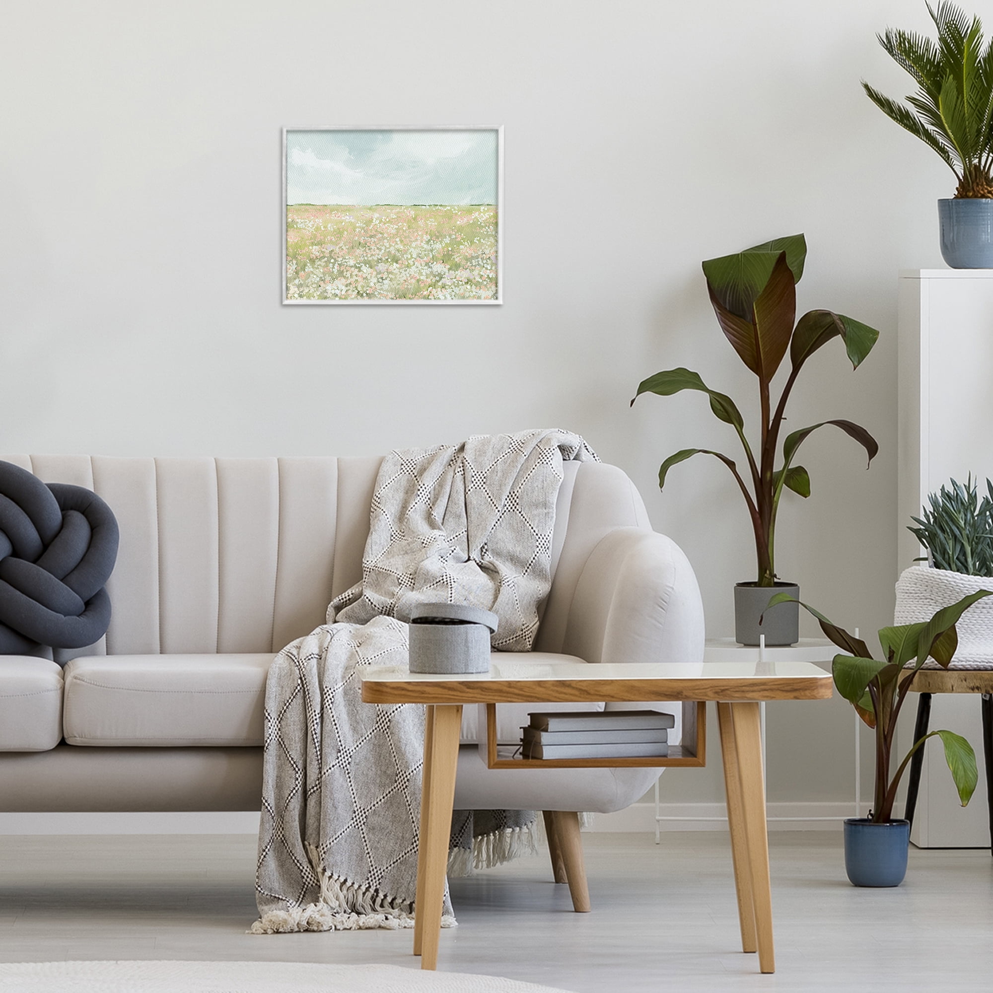 Stupell Industries Budding Field Scenery White Framed Giclee Art, design by Leah Straatsma