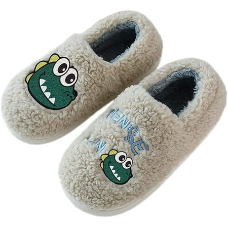

CoCopeaunt Cute Slippers for Women Fuzzy Dinosaur Animal Shoes Memory Foam Bedroom Slide Anti-Slip Indoor Outdoor Slipper