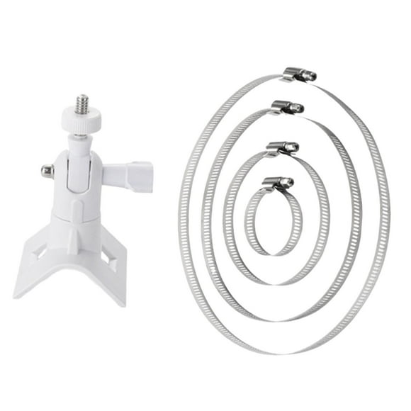 Soporte de montaje para cámara, soporte de montaje para tubería, abrazadera de montaje, repuesto resistente, hardware profesional de alta resistencia, Blanco