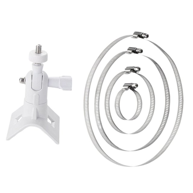 Soporte de montaje para cámara, soporte de montaje para tubo, resistente, ajustable y con abrazadera Blanco