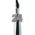thumbnail image 5 of Endea Graduation Black/Light Blue/White Graduation Tassel with Silver Date Drop, 5 of 11