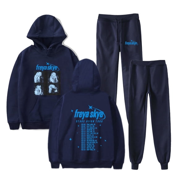 Freya Skye merch Stars Align Tour hoodies suits pop music outfits pocket sweatshirt men/women Strap sports pants