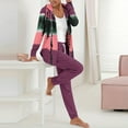 thumbnail image 2 of Two Piece Sets for Women Drawstring Sweatsuits Zip Up Hoodie and Sweatpants Print Hooded Top Pants Tracksuits (Watermelon Red M), 2 of 6