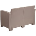 thumbnail image 5 of Light Gray Faux Rattan Loveseat with All-Weather Light Gray Cushions, 5 of 5