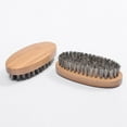 thumbnail image 6 of Men Boar Hair Beard Mustache Brush Hard Round Wood Handle Comb 2PCS Fast Growing Hair Products, 6 of 7