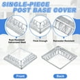 thumbnail image 3 of 6Pack Post Base Cover, 4.25x4.25 Metal One-Piece Post Skirt Porch Column Wrap(2.5x2.5), 3 of 6