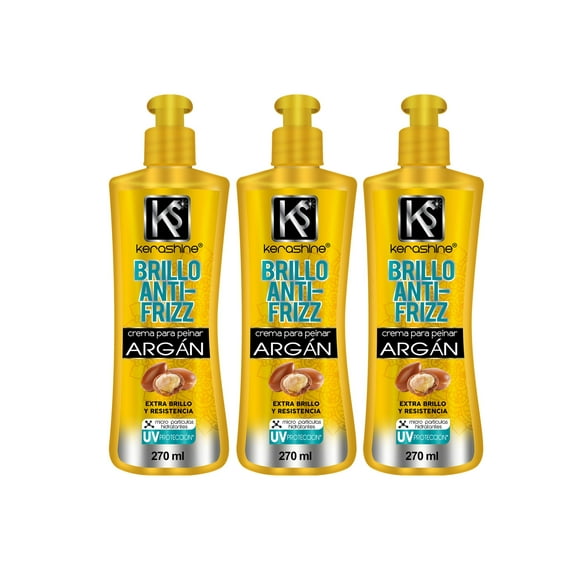Crema para peinar KERASHINE Argan 270 ML C/U - 3 PZ