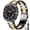 BlackGold, variant on BANDOVA No Gap Stainless Steel Metal Band Compatible with Samsung Galaxy Watch 7 6 5 4 (40mm 44mm) & Classic / Pro, Business Replacement Strap, Sliver