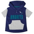 thumbnail image 4 of Infant Teal/Purple/Gray Charlotte Hornets Bank Shot Bodysuit, Hoodie T-Shirt & Shorts Set, 4 of 7