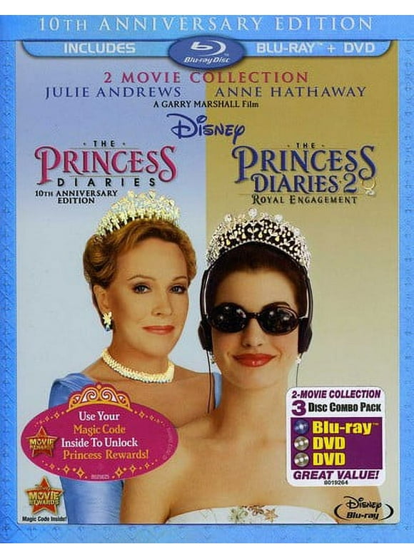 The Princess Diaries: 10th Anniversary Edition 2-Movie Collection (Blu-ray + DVD), Walt Disney Video, Comedy