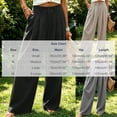thumbnail image 4 of LWFFDAW Wide Leg Dress Pants for Women High Waist Baggy Slacks Pant Summer Lightweight Comfy Business Work Trousers with Pockets, 4 of 9