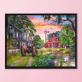 thumbnail image 2 of Cuadros Decorativos Lona de bordado completo estampado 11CT Kit de vista de granja de punto de cruz (SZX-C315) DQrwqpou Nuevos Originales, 2 of 6