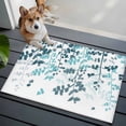 thumbnail image 3 of Entryway Rug 2'x3', Teal Blue Leaves Small Rug for Kitchen Bathroom Door Mat Indoor Entrance, Summer Botanical Non-Slip Area Rugs Floor Mats Carpet Front Door Rugs, 3 of 8