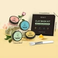 thumbnail image 4 of Ensemble Cadeau de Masques en Argile 4 Pcs - Masques à la Vitamine C, Thé Vert, Boue et Rose pour Nettoyage en Profondeur, Hydratation et Raffinement des Pores!, 4 of 4