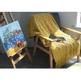 thumbnail image 2 of Manta de punto con borlas para cama, alfombra de moda nórdica sólida pulida a cuadros, colcha decorativa suave pulida para sofá, 2 of 7