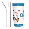 thumbnail image 1 of Taza de café de acero inoxidable con aislamiento de 20 oz para el día del padre, taza térmica portátil con pajita, juego de tres piezas, 1 of 7