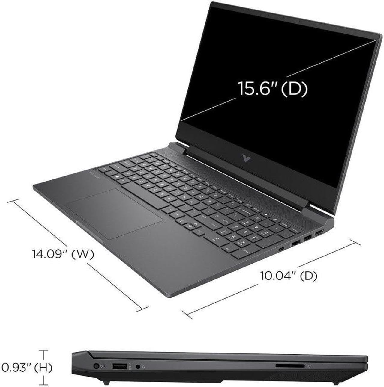 HP Victus 144Hz 15.6" FHD Gaming Laptop, AMD Ryzen 5 7535HS Processor, Radeon RX 6550M (Beats Nvidia GeForce RTX 3050), 16GB RAM 512GB SSD, Backlit Keyboard, Windows 11 Pro, Mica Silver