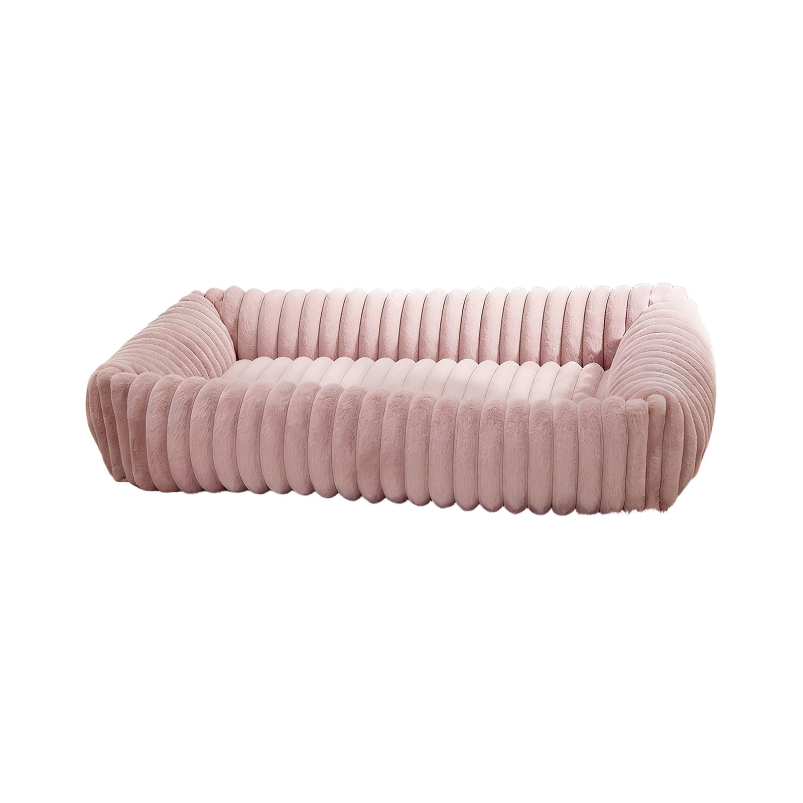 Orthopedic Dog Bed Plush Pet Sofa Bed Warm Crate Pad, Cozy Dog Cat Bed for Small Medium Large Dogs, Thick Cushion Washable Kennel Mat Non Slip Sleeping Bed Durable Comfort