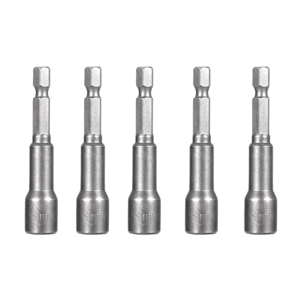 Riwesomey Destornillador de tuercas de 5 piezas para el hogar, garaje, vástago hexagonal, destornillador neumático eléctrico, destornilladores Herramientas eléctricas 8x65mm