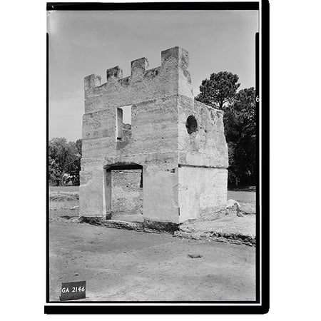 Historic Print, Fort Frederica, Barracks (Ruins), Saint Simons Island, Glynn County, GA - 5, 16" x 20"