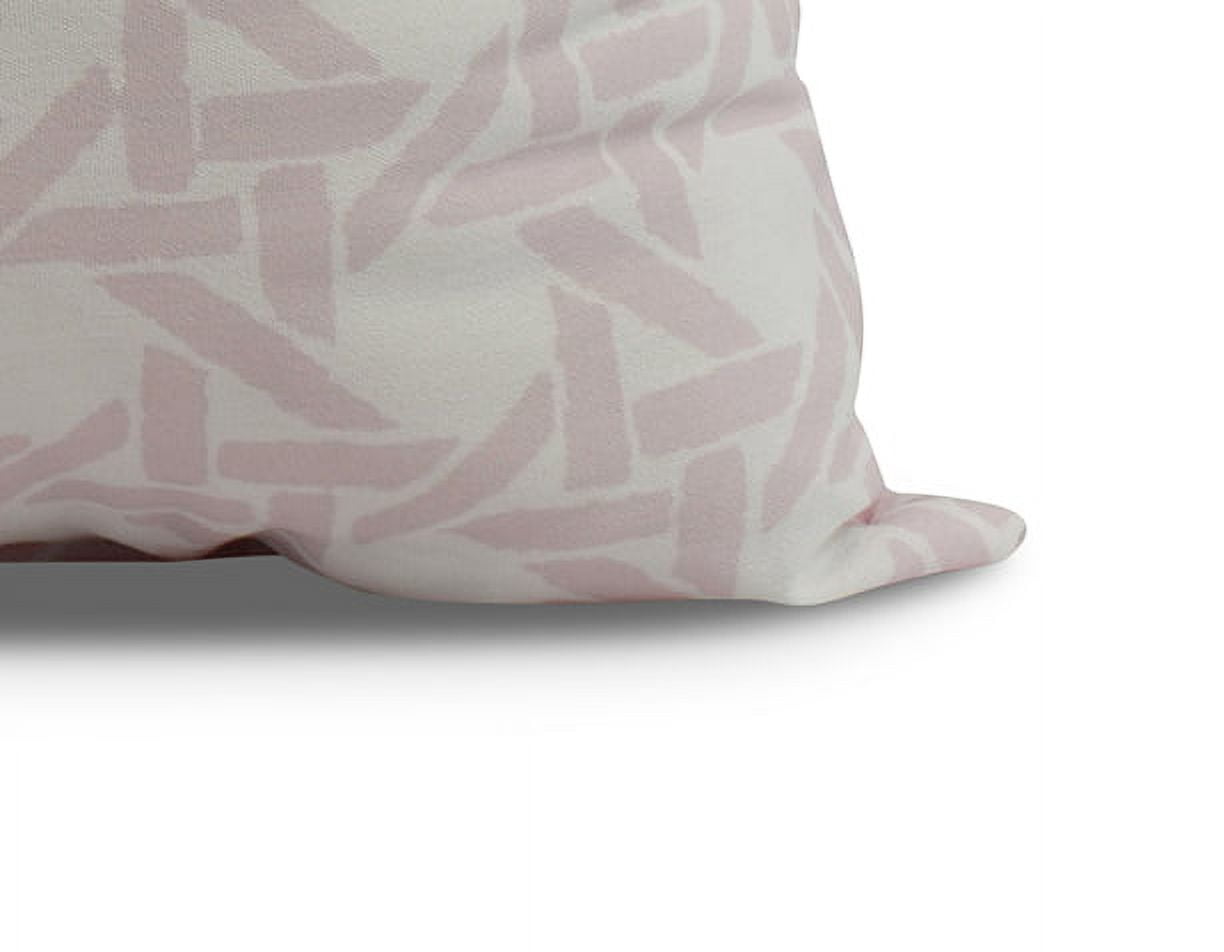 Simply Daisy, 18" x 18" Rattan Geometric , Geometric Print Outdoor Pillow, Pink