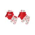 thumbnail image 2 of RUINIXCW Baby Girl Christmas Outfit Embroidered Long Sleeve Romper Pants Headband, 2 of 5