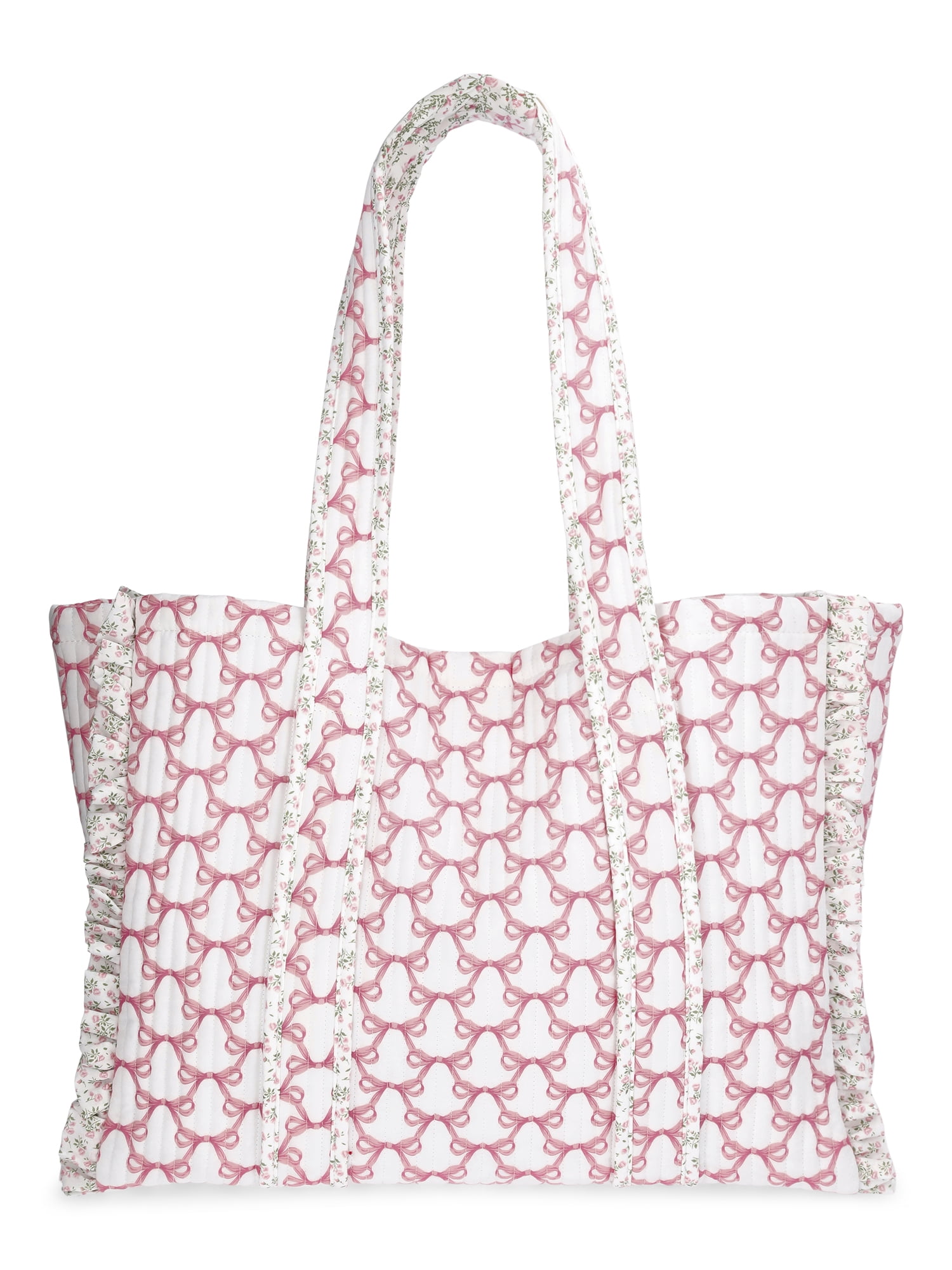 No Boundaries Quilted Tote Bag, Women's, Pink Jubilee Bow/Floral