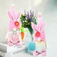 thumbnail image 3 of Ayieyill Easter Decorations, 2 Pcs Easter Bunny Plush, 12.2’ Spring Swedish Tomte Easter Gnomes Plush for Home Table and Gift(Pink), 3 of 8