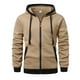 thumbnail image 1 of Dolkfu Sudadera con capucha para hombre, chaqueta deportiva de color sólido con cremallera completa, chaqueta con capucha para hombre. XL, 1 of 3