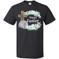 thumbnail image 3 of Inktastic Happy Easter with Cross and Flowers T-Shirt, 3 of 5