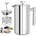 thumbnail image 1 of SANGKEE Cafetera Prensa Francesa de Acero Inoxidable de Doble Pared 1300mL Cafetera y tetera Cafetera de &Eacute;mbolo Hacer Caf&eacute; y T&eacute; Mejor (1300mL), 1 of 7