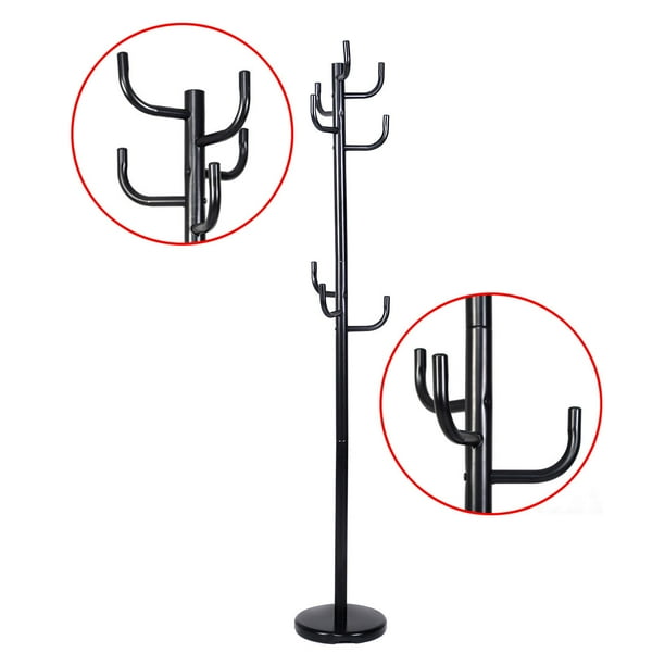 Costway Metal Coat Rack Hat Stand Tree Hanger Hall Umbrella Holder