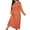Orange, variant on Riecok Plus Size Nightgowns Cute Printed Crewneck Long Sleeve Loungewear Soft Cozy Long Length Sleepwear