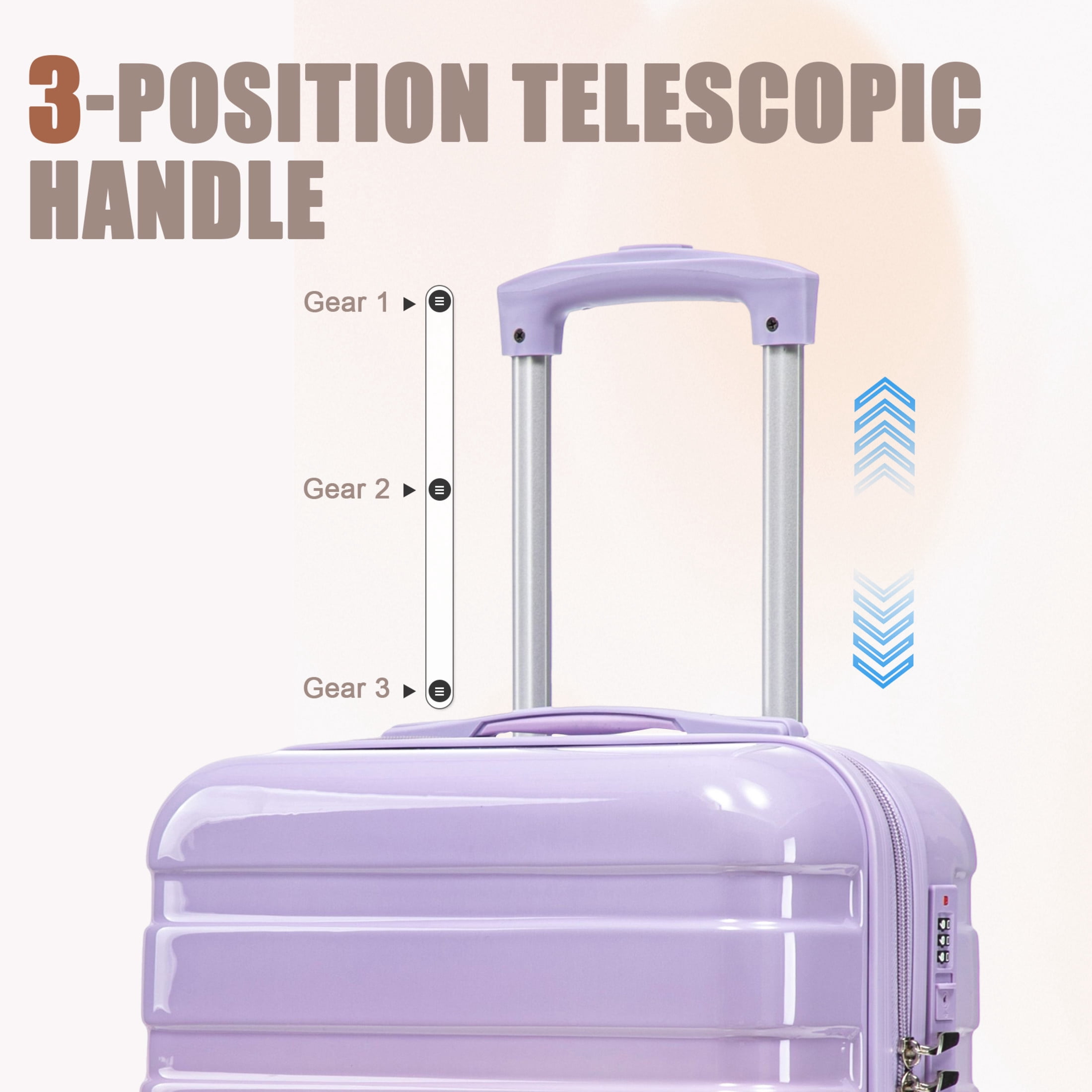 Noble House Vance 20"/14" Hardshell Spinner Luggage Set, Carry-On Suitcase and Cosmetic Case, Pink & Purple, Set of 2