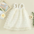 thumbnail image 3 of Okbabeha Baby Girl’s Slip Dress Flowers Sleeveless Summer A-line Dress Tulle Tutu Princess Party Dress Summer Clothes Outfits, 3 of 7