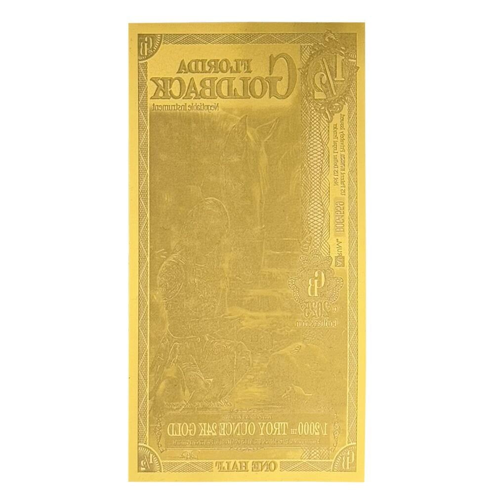 1/2 Florida Goldback 1/2000 oz 24K Gold Foil Aurum Note - Walmart.com