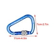 thumbnail image 3 of Wweixi Mousqueton 1/2/3 Résistant à l'Usure Technologie Avancée Grand Application Coloré Résistance aux Impacts Renforcée Pinces à Carabiner pour Extérieur Bleu 1 Pce, 3 of 6