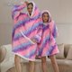 thumbnail image 4 of Comemore, Sudadera con capucha de gato y vaca de invierno, sudaderas con capucha de gran tamaño de felpa para adultos y mujeres, sudaderas con capucha de lana para TV, manta, sudaderas con capucha par, 4 of 5