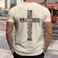 thumbnail image 6 of Ankishi Christian T Shirts for Men Crew Neck Cross Trendy Cotton T Shirts Summer Casual Clothes for Travel Commuting, 6 of 7