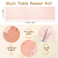 thumbnail image 2 of Camino de Mesa Uxcell Naranja, 11" x 30 Pies Decoración de Malla Metálica con Lentejuelas, 2 of 6