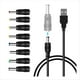 thumbnail image 1 of Kit de Cable de Alimentación USB A CC Universal con 8 Adaptadores: Ideal para Enrutadores, Lámparas Lunares, Luces LED, Parlantes y Más, 1 of 5