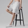thumbnail image 6 of Sngxgn Men's Dress Shorts Flat Front Lightweight Casual with Pockets(White,XXXXL), 6 of 8