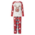 thumbnail image 2 of Votuleazi Christmas Pajamas for Family Cute Deer Print Long Sleeve Raglan Tops + Trousers Set Winter Sleepwear, 2 of 7